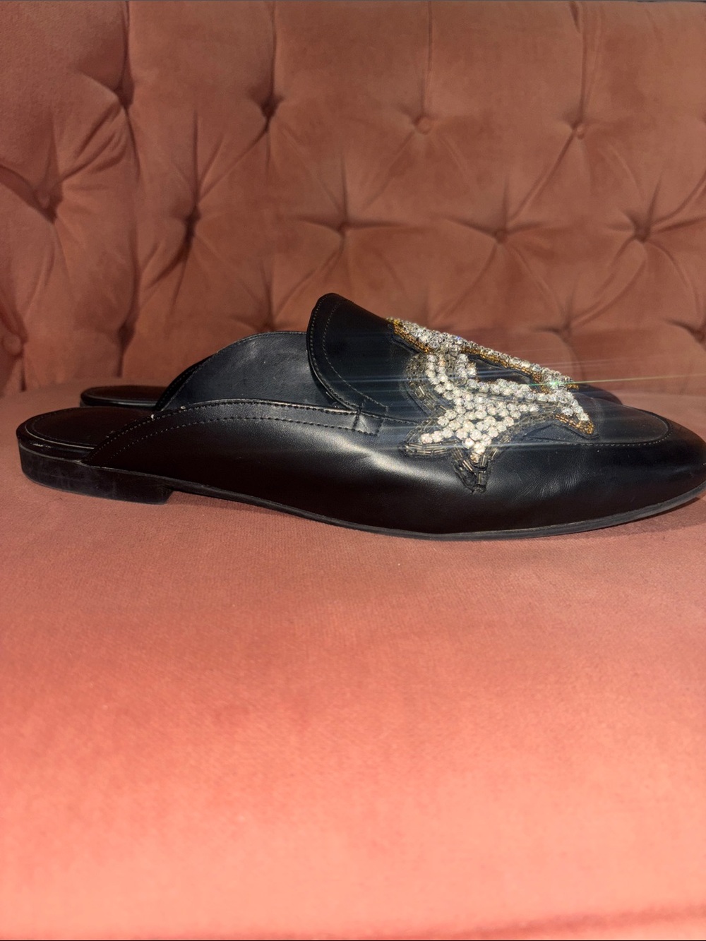 Circus sam Edelman Pelham mules  shooting star embellished flats faux leather 11 - Picture 6 of 12